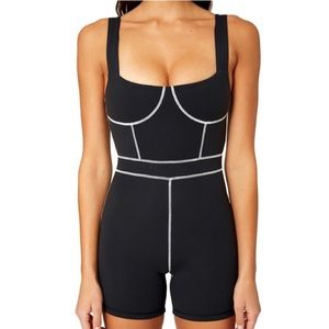 WEWOREWHAT Black Corset bodysuit romper